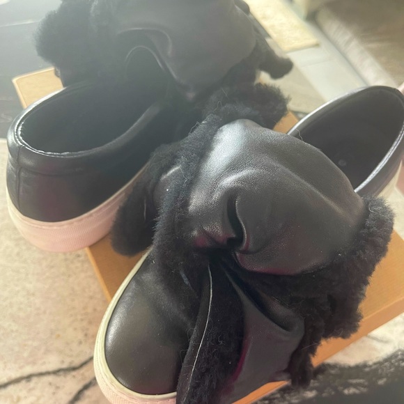 Joshua Sanders Sherling Bow Sneakers - Picture 1 of 4